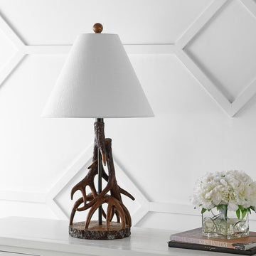Cabell 26" Farmhouse Rustic Iron LED Table Lamp - JONATHAN Y